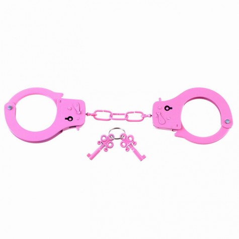 Металлические розовые наручники